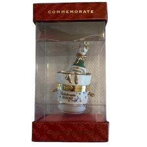 Lenox Commemorate Celebrate 2000 champagne box ornament